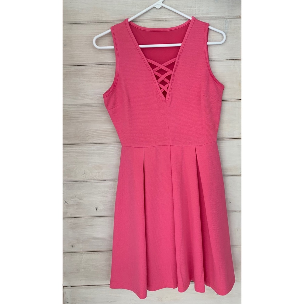 Bubble gum pink summer dress